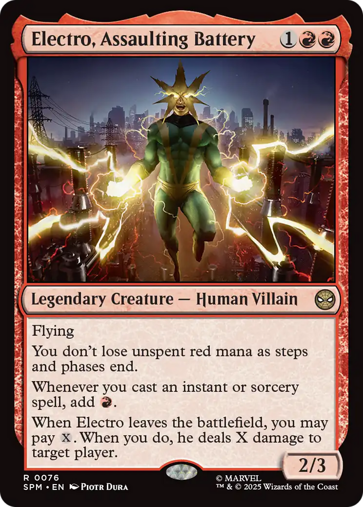 Electro, Assaulting Battery [Marvel's Spider-Man] | Cards and Coasters CA