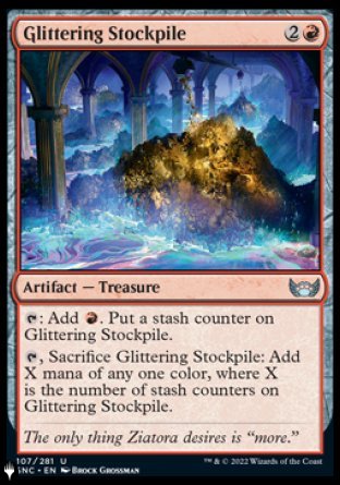 Glittering Stockpile [The List] | Cards and Coasters CA
