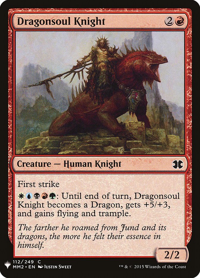 Dragonsoul Knight [Mystery Booster] | Cards and Coasters CA