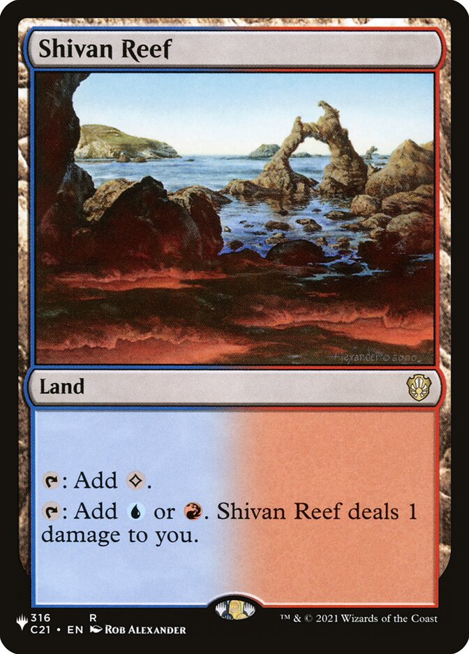 Shivan Reef [Secret Lair: Heads I Win, Tails You Lose] | Cards and Coasters CA