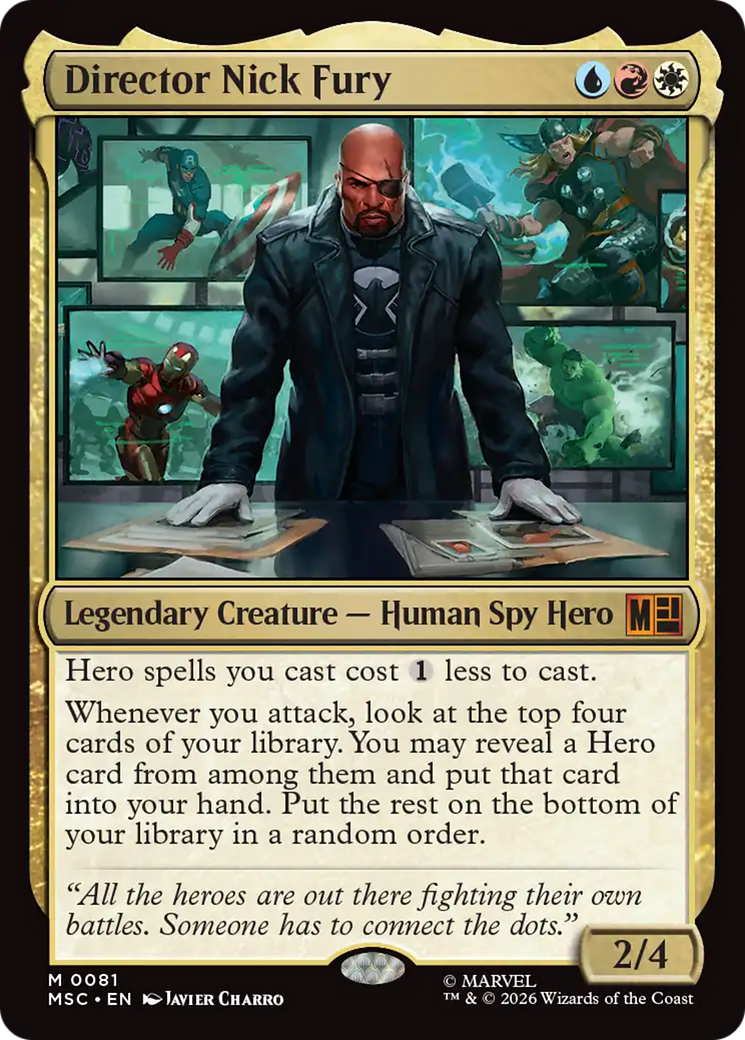 Director Nick Fury [Marvel Super Heroes Commander] | Cards and Coasters CA