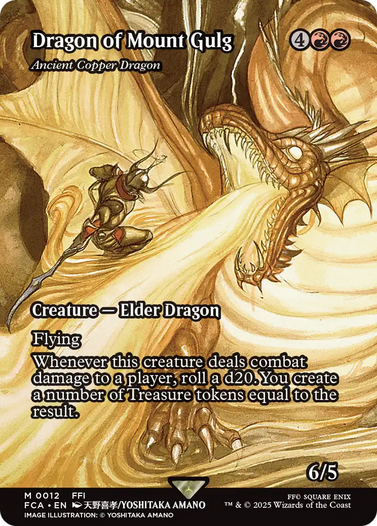 Dragon of Mount Gulg - Ancient Copper Dragon (Showcase) [FINAL FANTASY : Through the Ages] | Cards and Coasters CA