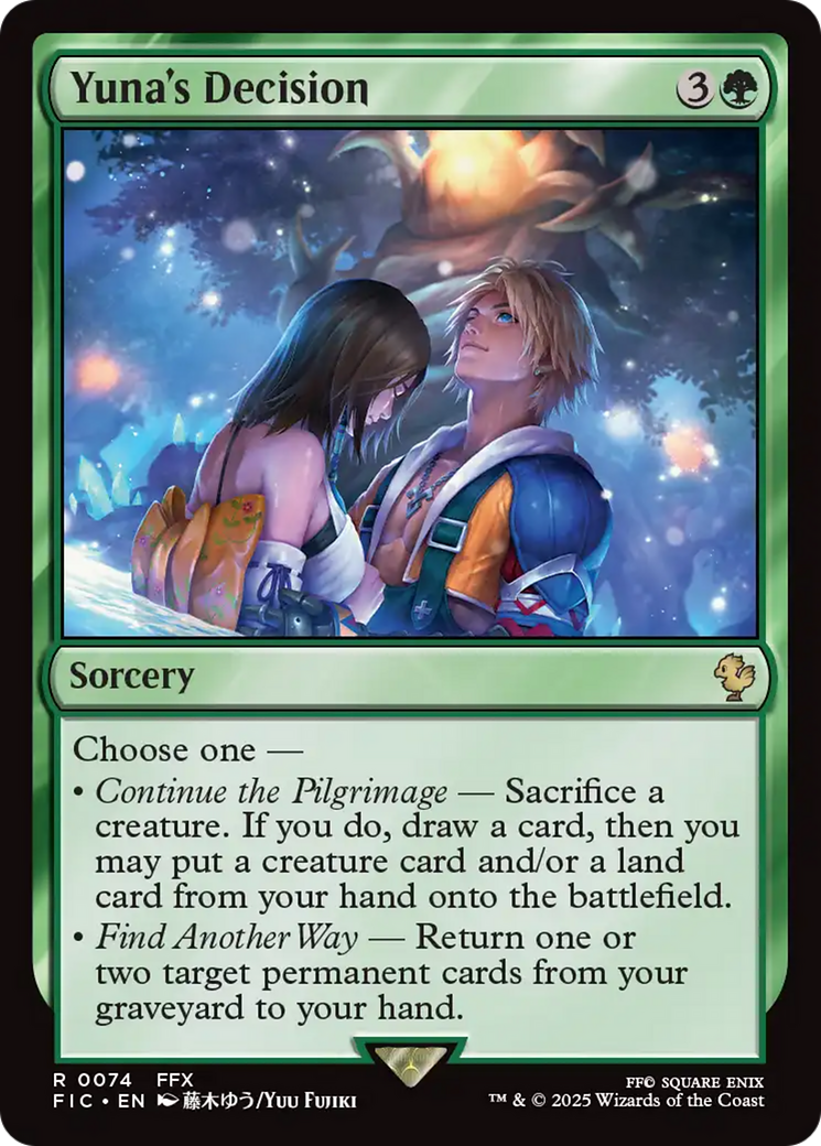 Yuna's Decision [FINAL FANTASY Commander] | Cards and Coasters CA