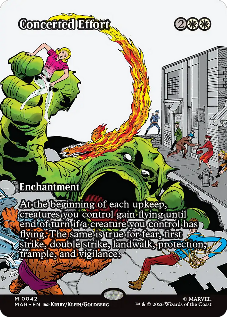Concerted Effort (Borderless) [Marvel Universe: Eternal-Legal] | Cards and Coasters CA
