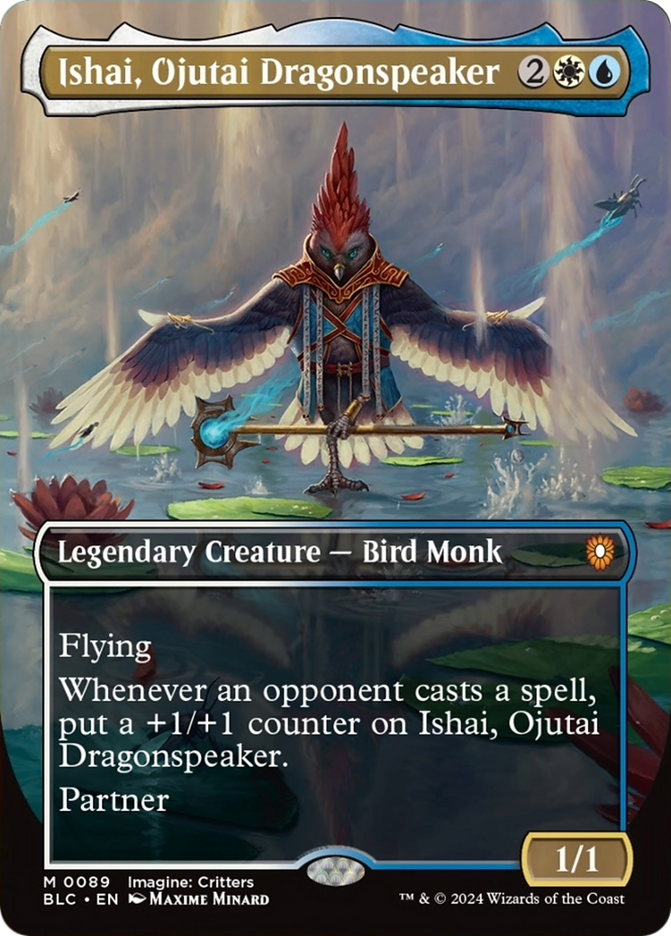 Ishai, Ojutai Dragonspeaker (Borderless) [Bloomburrow Commander] | Cards and Coasters CA