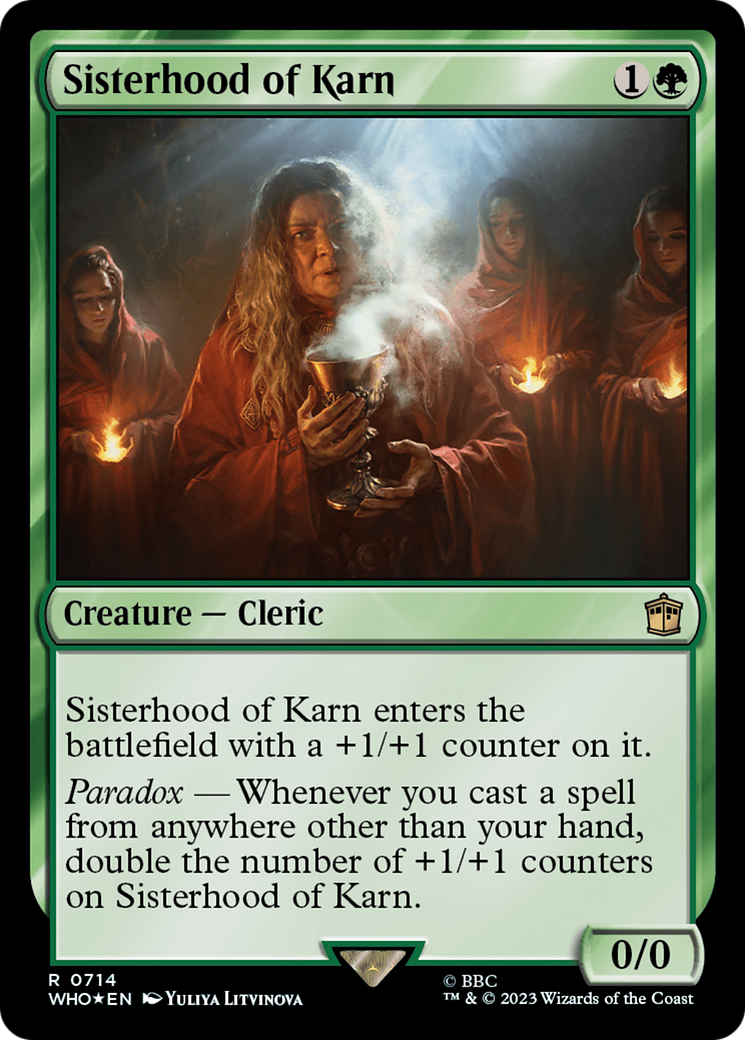 Sisterhood of Karn (Surge Foil) [Doctor Who] | Cards and Coasters CA