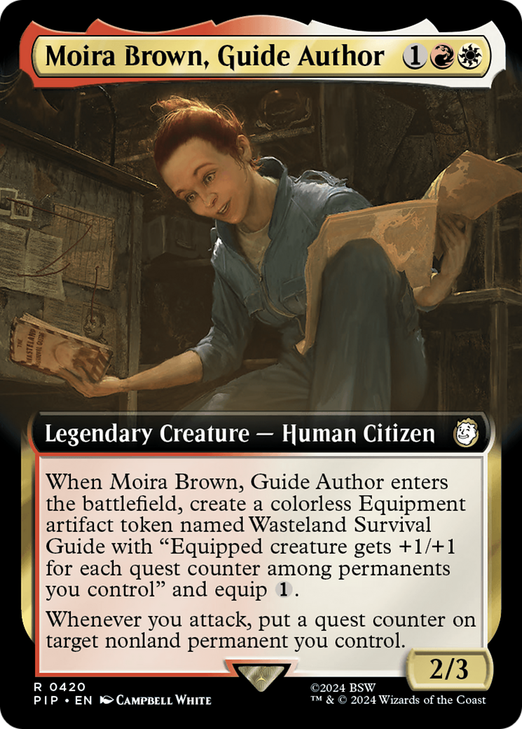 Moira Brown, Guide Author (Extended Art) [Fallout] | Cards and Coasters CA