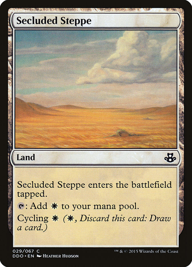 Secluded Steppe [Duel Decks: Elspeth vs. Kiora] | Cards and Coasters CA