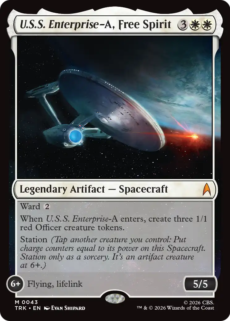 U.S.S. Enterprise-A, Free Spirit [Star Trek] | Cards and Coasters CA