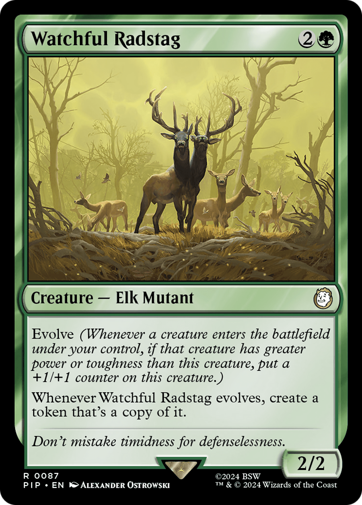 Watchful Radstag [Fallout] | Cards and Coasters CA