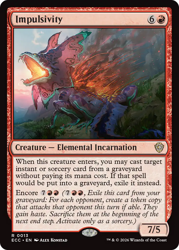 Impulsivity [Lorwyn Eclipsed Commander] | Cards and Coasters CA