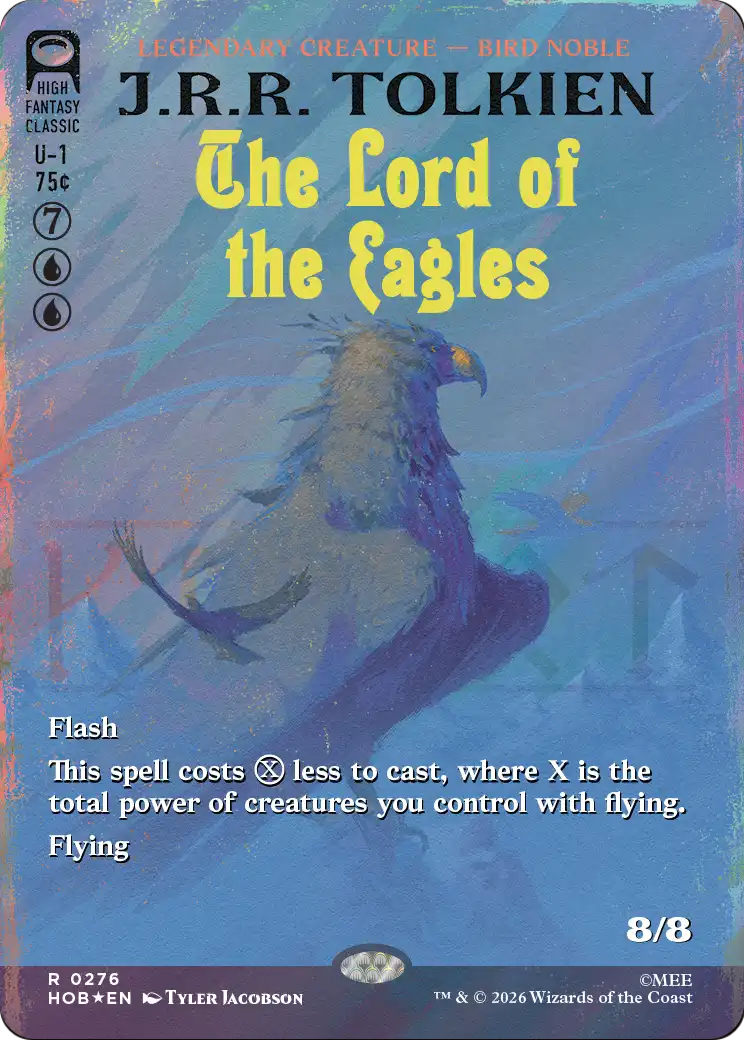 The Lord of the Eagles (Borderless) (Surge Foil) [The Hobbit] | Cards and Coasters CA