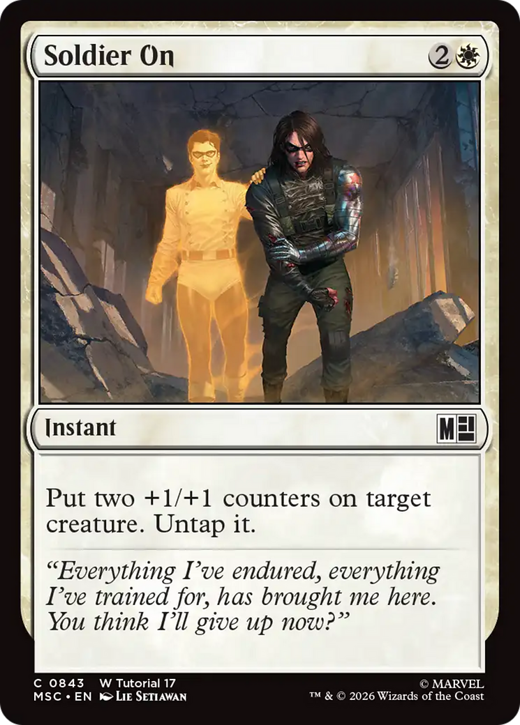 Soldier On [Marvel Super Heroes Commander] | Cards and Coasters CA