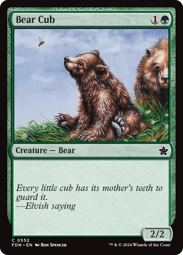 Bear Cub [Foundations] | Cards and Coasters CA