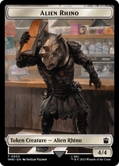 Alien Rhino // Mutant Double-Sided Token [Doctor Who Tokens] | Cards and Coasters CA