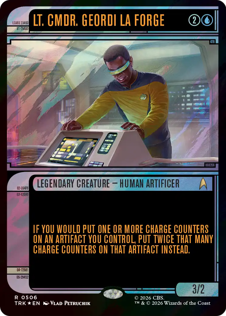 Lt. Cmdr. Geordi La Forge (Showcase) (Surge Foil) [Star Trek] | Cards and Coasters CA