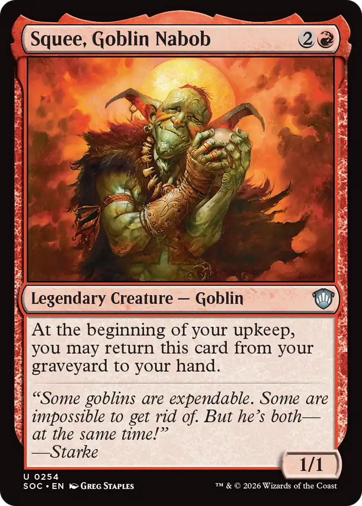 Squee, Goblin Nabob [Secrets of Strixhaven Commander] | Cards and Coasters CA