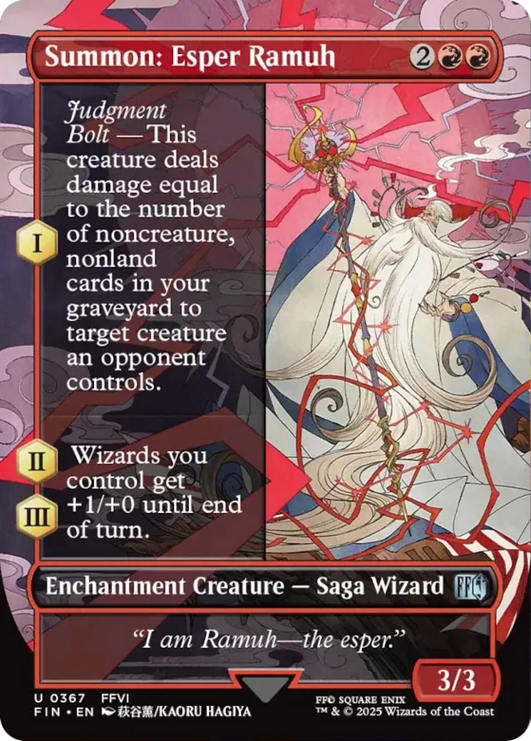 Summon: Esper Ramuh (Borderless) [FINAL FANTASY] | Cards and Coasters CA