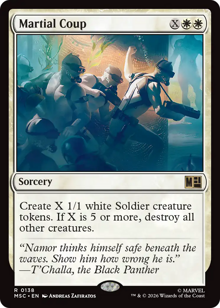 Martial Coup (Surge Foil) [Marvel Super Heroes Commander] | Cards and Coasters CA