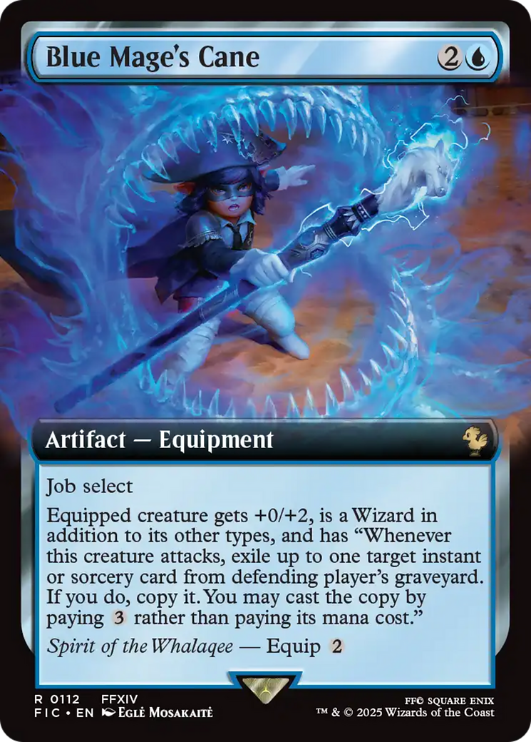 Blue Mage's Cane (Extended Art) [FINAL FANTASY Commander] | Cards and Coasters CA