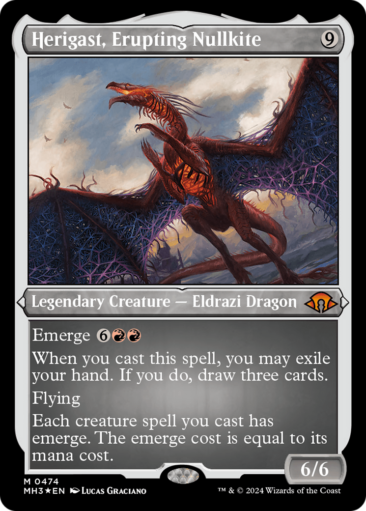 Herigast, Erupting Nullkite (Foil Etched) [Modern Horizons 3] | Cards and Coasters CA