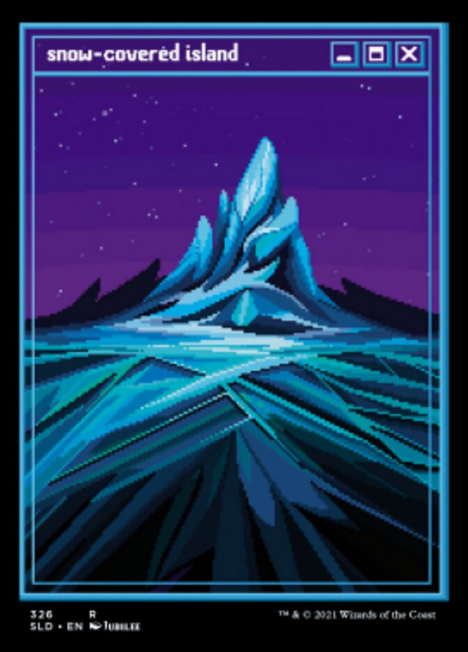 Snow-Covered Island (326) [Secret Lair Drop Series] | Cards and Coasters CA