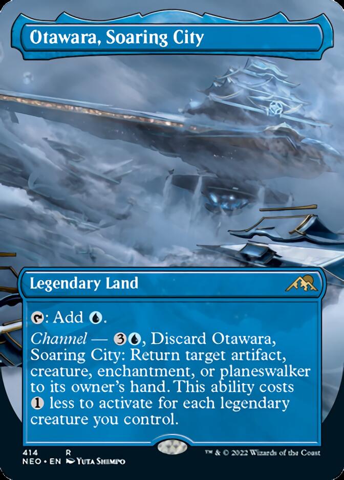 Otawara, Soaring City (Borderless Alternate Art) [Kamigawa: Neon Dynasty] | Cards and Coasters CA