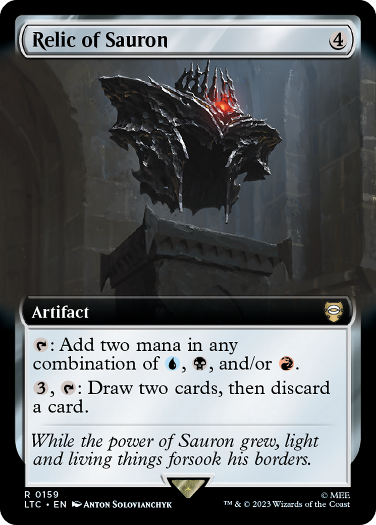 Relic of Sauron (Extended Art) [The Lord of the Rings: Tales of Middle-Earth Commander] | Cards and Coasters CA