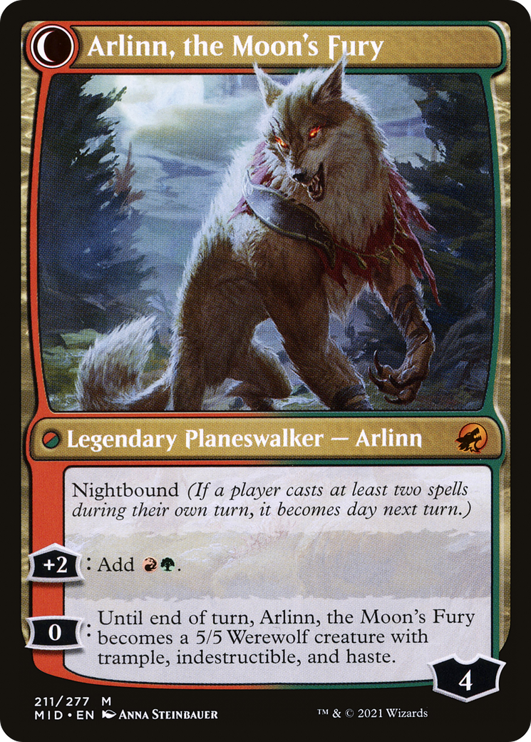 Arlinn, the Pack's Hope // Arlinn, the Moon's Fury [Secret Lair: From Cute to Brute] | Cards and Coasters CA