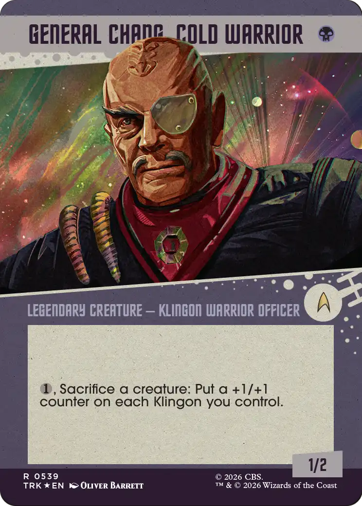 General Chang, Cold Warrior (0539) (Showcase Surge Foil) [Star Trek] | Cards and Coasters CA