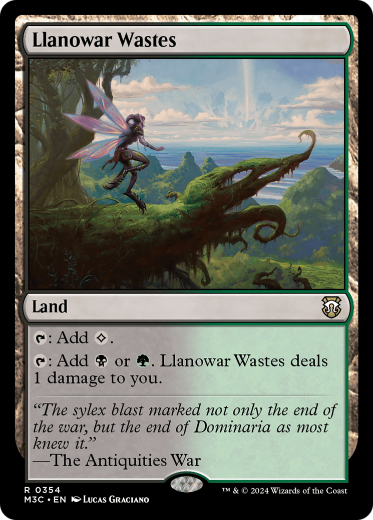 Llanowar Wastes (Ripple Foil) [Modern Horizons 3 Commander] | Cards and Coasters CA
