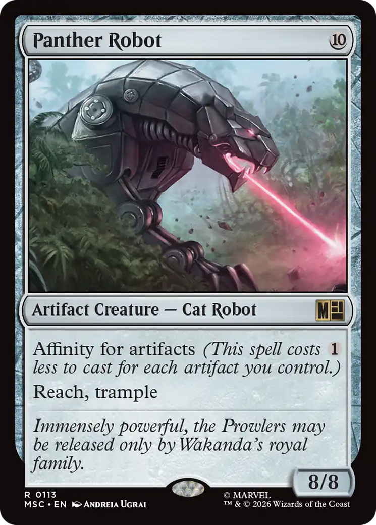 Panther Robot (Surge Foil) [Marvel Super Heroes Commander] | Cards and Coasters CA