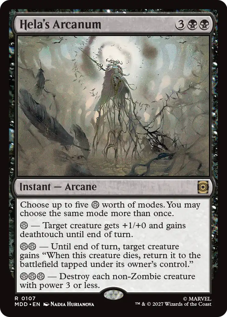 Hela's Arcanum [Marvel: Darkhold Destiny] | Cards and Coasters CA