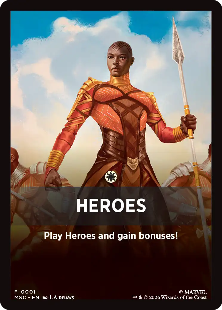 Heroes Theme Card [Marvel Super Heroes Commander] | Cards and Coasters CA