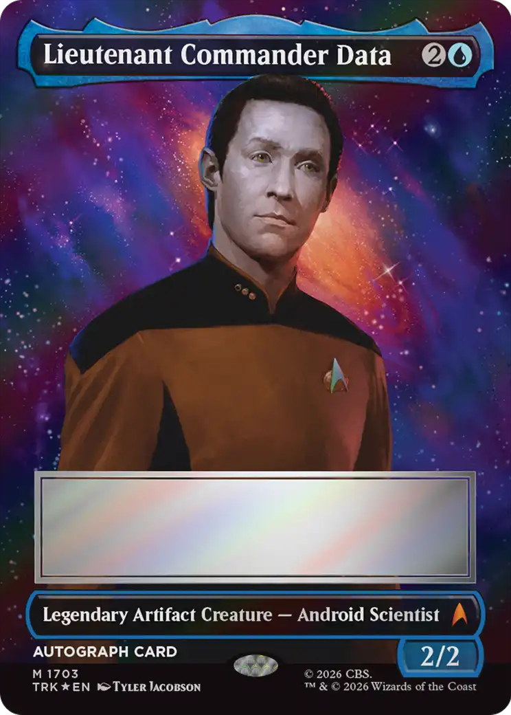 Lieutenant Commander Data (Borderless) (Signed) [Star Trek] | Cards and Coasters CA