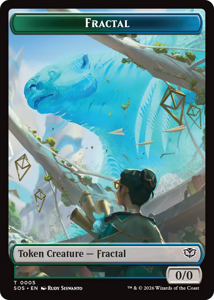 Boar // Fractal (0005) Double-Sided Token [Secrets of Strixhaven Commander Tokens] | Cards and Coasters CA