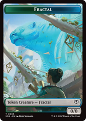 Boar // Fractal (0005) Double-Sided Token [Secrets of Strixhaven Commander Tokens] | Cards and Coasters CA