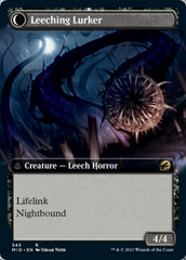 Curse of Leeches // Leeching Lurker (Extended Art) [Innistrad: Midnight Hunt] | Cards and Coasters CA