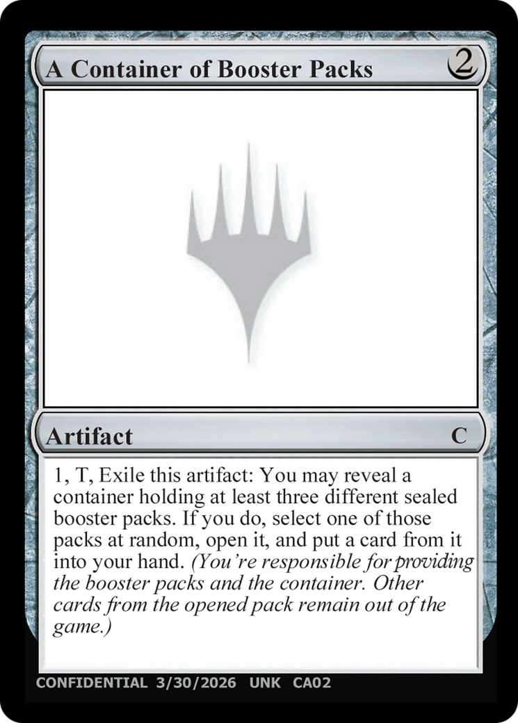 A Container of Booster Packs [Unknown Event] | Cards and Coasters CA