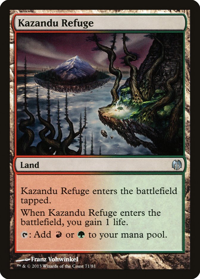 Kazandu Refuge [Duel Decks: Heroes vs. Monsters] | Cards and Coasters CA