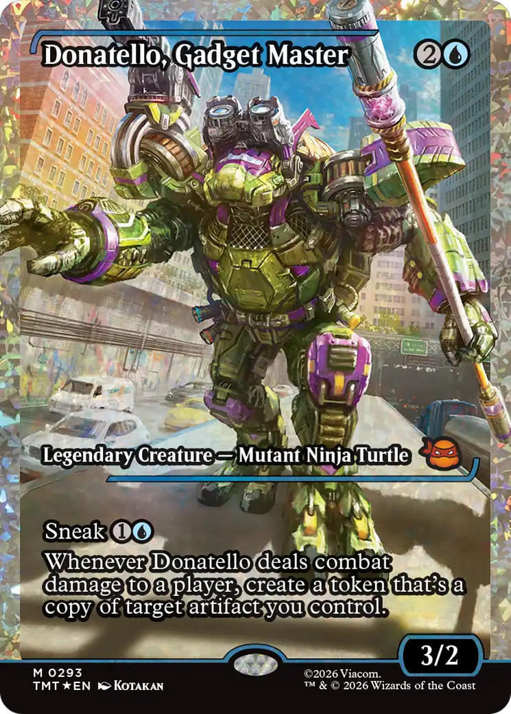 Donatello, Gadget Master (Showcase) (Fracture Foil) [Teenage Mutant Ninja Turtles] | Cards and Coasters CA