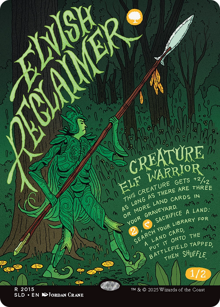 Elvish Reclaimer (Rainbow Foil) [Secret Lair Drop Series] | Cards and Coasters CA