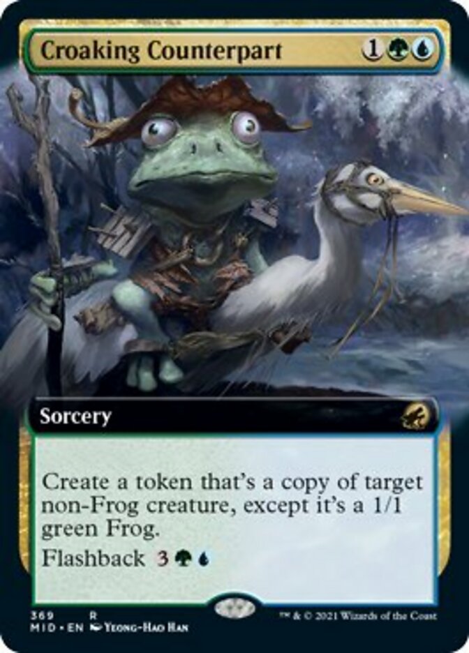 Croaking Counterpart (Extended Art) [Innistrad: Midnight Hunt] | Cards and Coasters CA