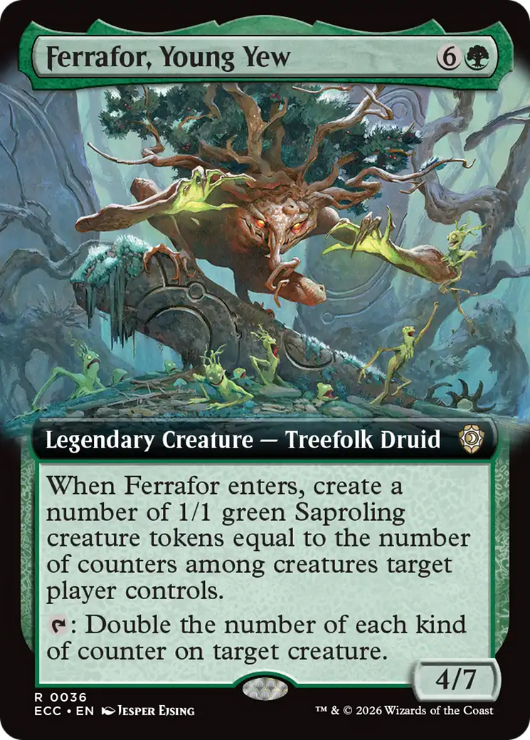 Ferrafor, Young Yew (Extended Art) [Lorwyn Eclipsed Commander] | Cards and Coasters CA