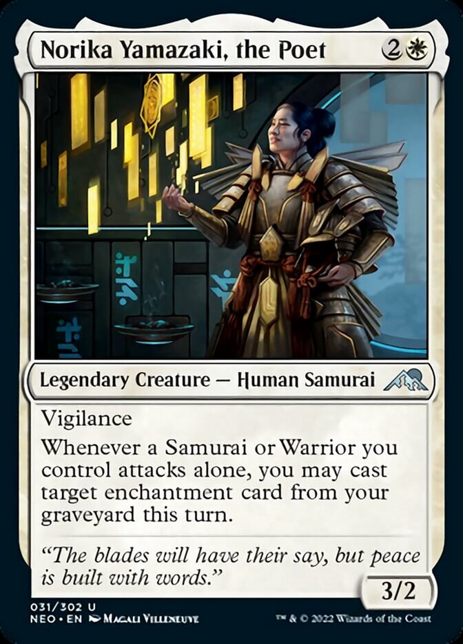 Norika Yamazaki, the Poet [Kamigawa: Neon Dynasty] | Cards and Coasters CA