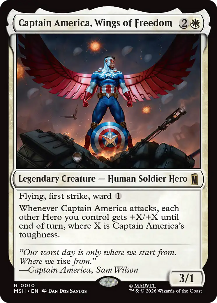 Captain America, Wings of Freedom [Marvel Super Heroes] | Cards and Coasters CA