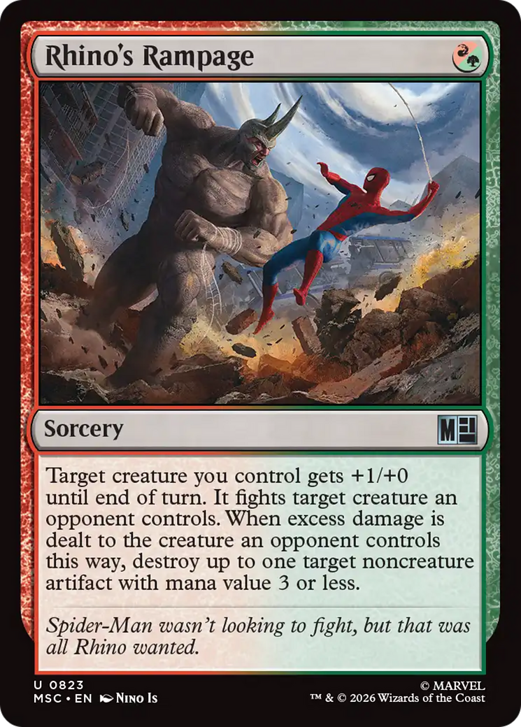 Rhino's Rampage [Marvel Super Heroes Commander] | Cards and Coasters CA