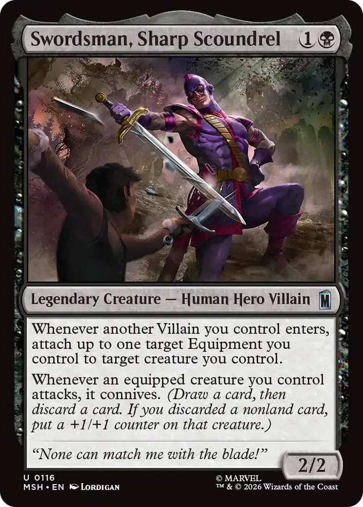 Swordsman, Sharp Scoundrel [Marvel Super Heroes] | Cards and Coasters CA
