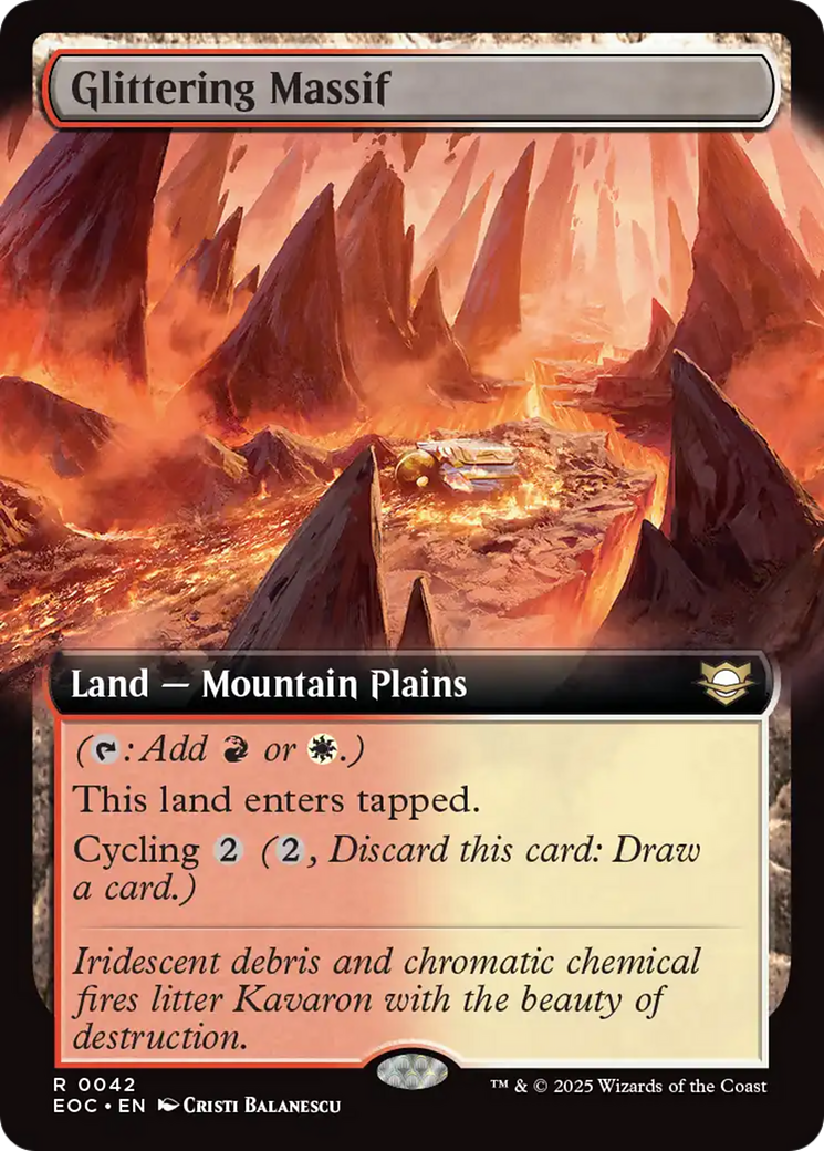 Glittering Massif (Extended Art) [Edge of Eternities Commander] | Cards and Coasters CA
