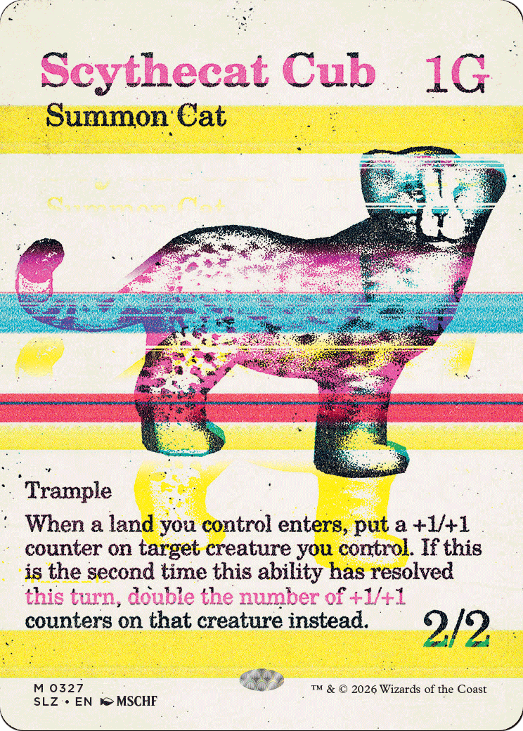 Scythecat Cub (0327) [Secret Lair x MSCHF: The Zeta Set] | Cards and Coasters CA